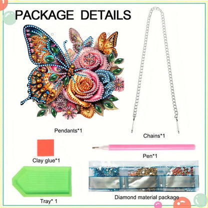 Butterfly Diamond Painting Art Pendant Acrylic Diamond Drawing Hanging Ornament