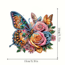 Load image into Gallery viewer, Butterfly Diamond Painting Art Pendant Acrylic Diamond Drawing Hanging Ornament
