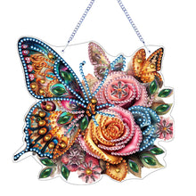 Load image into Gallery viewer, Butterfly Diamond Painting Art Pendant Acrylic Diamond Drawing Hanging Ornament
