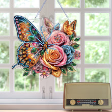 Load image into Gallery viewer, Butterfly Diamond Painting Art Pendant Acrylic Diamond Drawing Hanging Ornament
