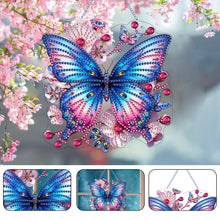 Load image into Gallery viewer, Butterfly Diamond Painting Art Pendant Acrylic Diamond Drawing Hanging Ornament
