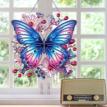 Load image into Gallery viewer, Butterfly Diamond Painting Art Pendant Acrylic Diamond Drawing Hanging Ornament
