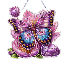Load image into Gallery viewer, Butterfly Diamond Painting Art Pendant Acrylic Diamond Drawing Hanging Ornament
