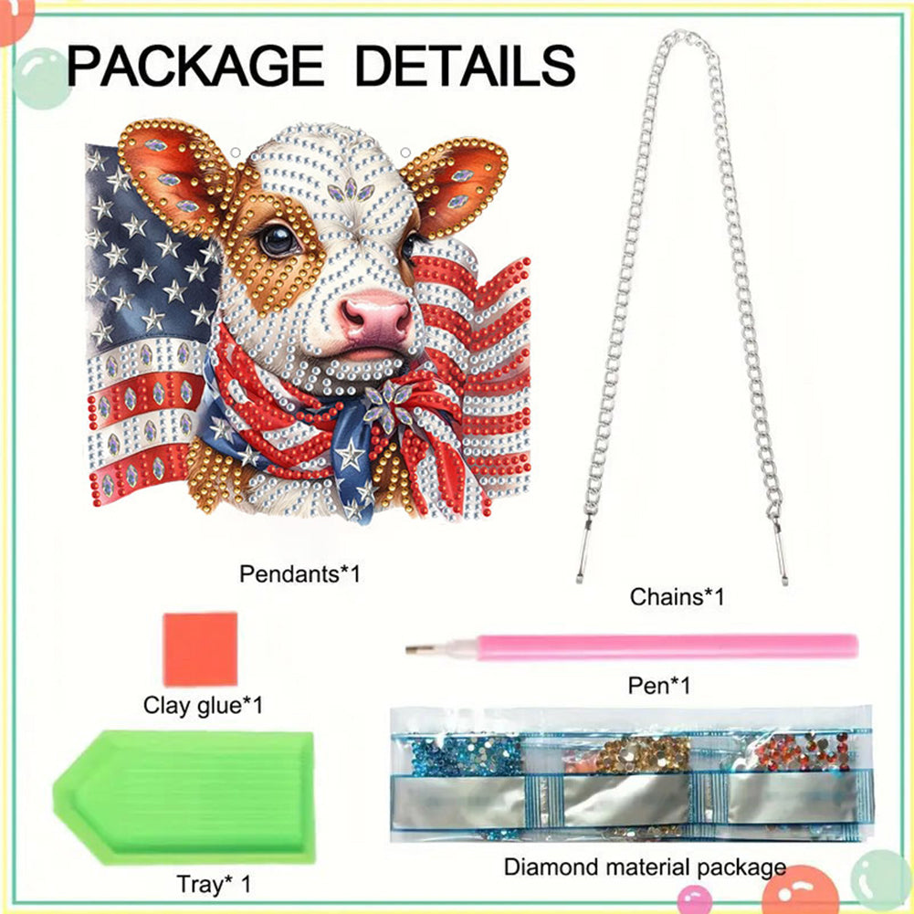 Animal Diamond Painting Art Pendant Colorful Acrylic Crystal Painting Ornaments