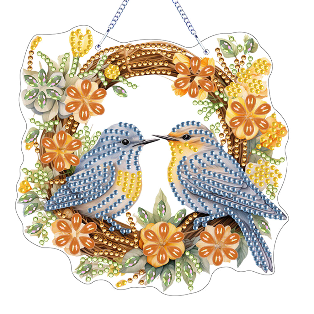 Animal Diamond Painting Art Pendant Colorful Acrylic Crystal Painting Ornaments