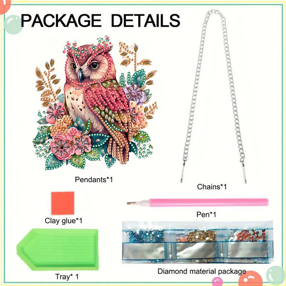 Animal Diamond Painting Art Pendant Colorful Acrylic Crystal Painting Ornaments