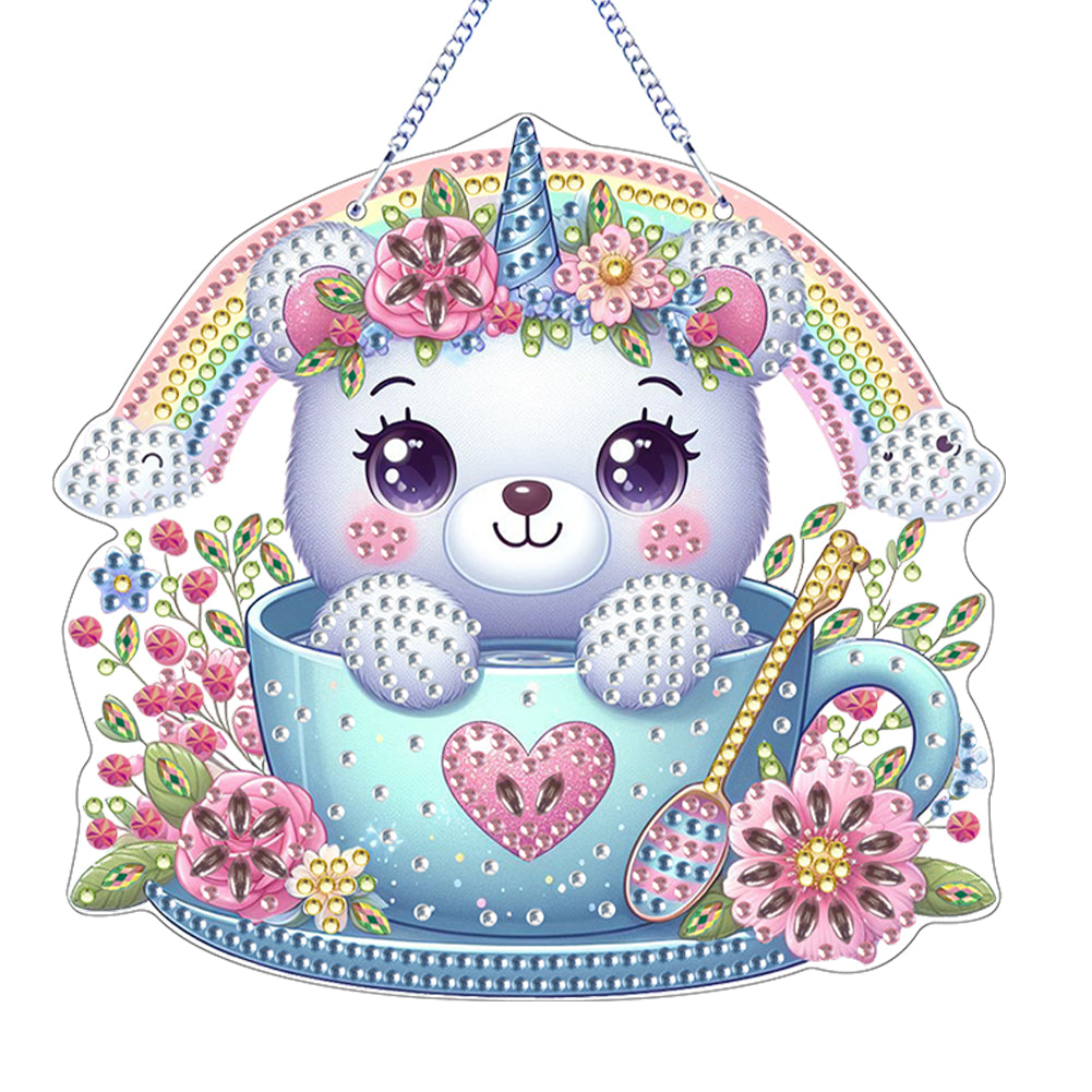 Animal Diamond Painting Art Pendant Colorful Acrylic Crystal Painting Ornaments