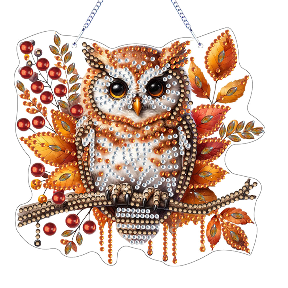 Animal Diamond Painting Art Pendant Colorful Acrylic Crystal Painting Ornaments