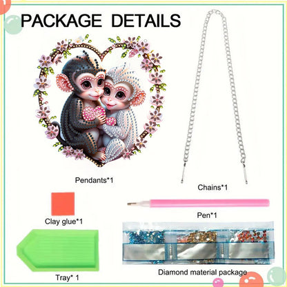 Animal Diamond Painting Art Pendant Colorful Acrylic Crystal Painting Ornaments