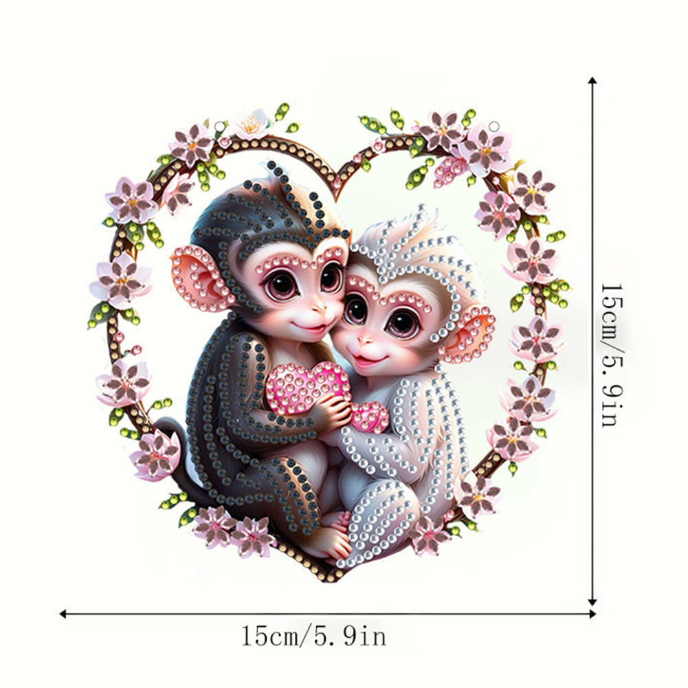 Animal Diamond Painting Art Pendant Colorful Acrylic Crystal Painting Ornaments