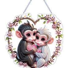 Load image into Gallery viewer, Animal Diamond Painting Art Pendant Colorful Acrylic Crystal Painting Ornaments

