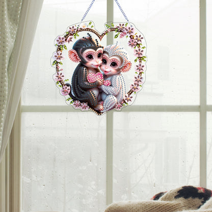 Animal Diamond Painting Art Pendant Colorful Acrylic Crystal Painting Ornaments