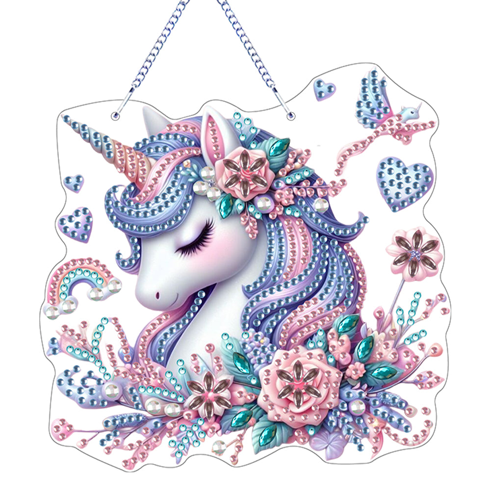 Animal Diamond Painting Art Pendant Colorful Acrylic Crystal Painting Ornaments