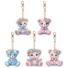Load image into Gallery viewer, 5Pcs Double Sided Animal Diamond Painting Keychain for Home Birthday Party Decor
