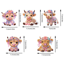 Load image into Gallery viewer, 5Pcs Double Sided Animal Diamond Painting Keychain for Home Birthday Party Decor
