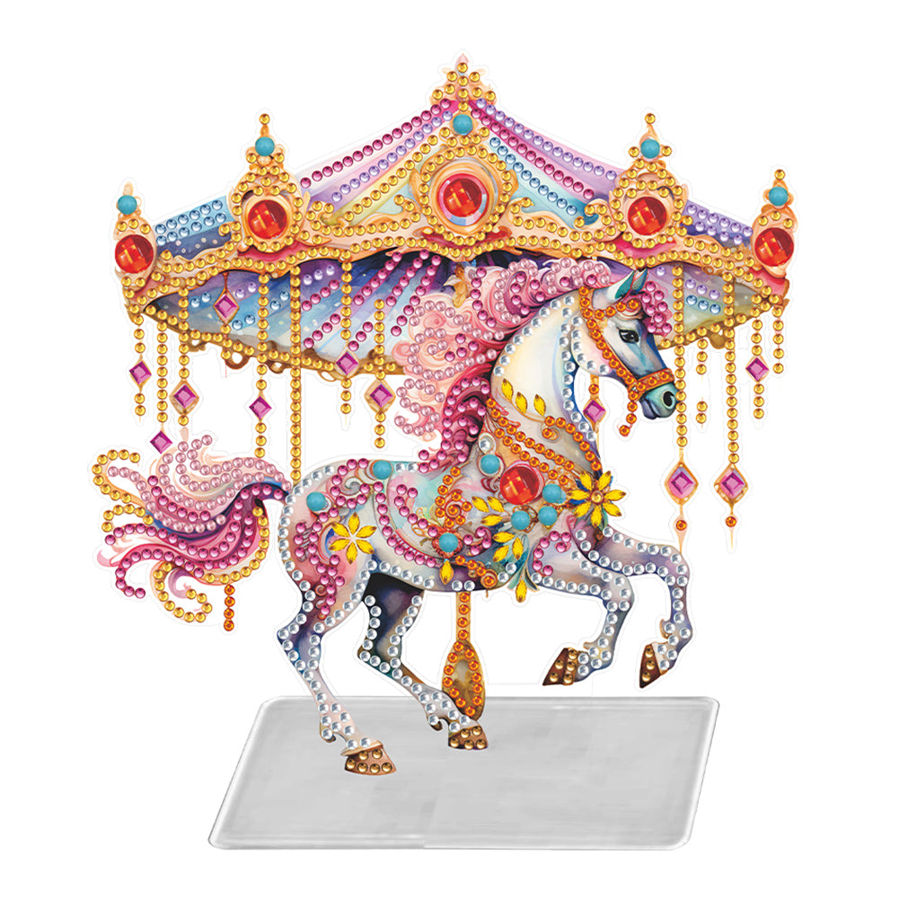 Carousel Special Shaped Diamond Painting Desktop Decorations for Adults Beginner