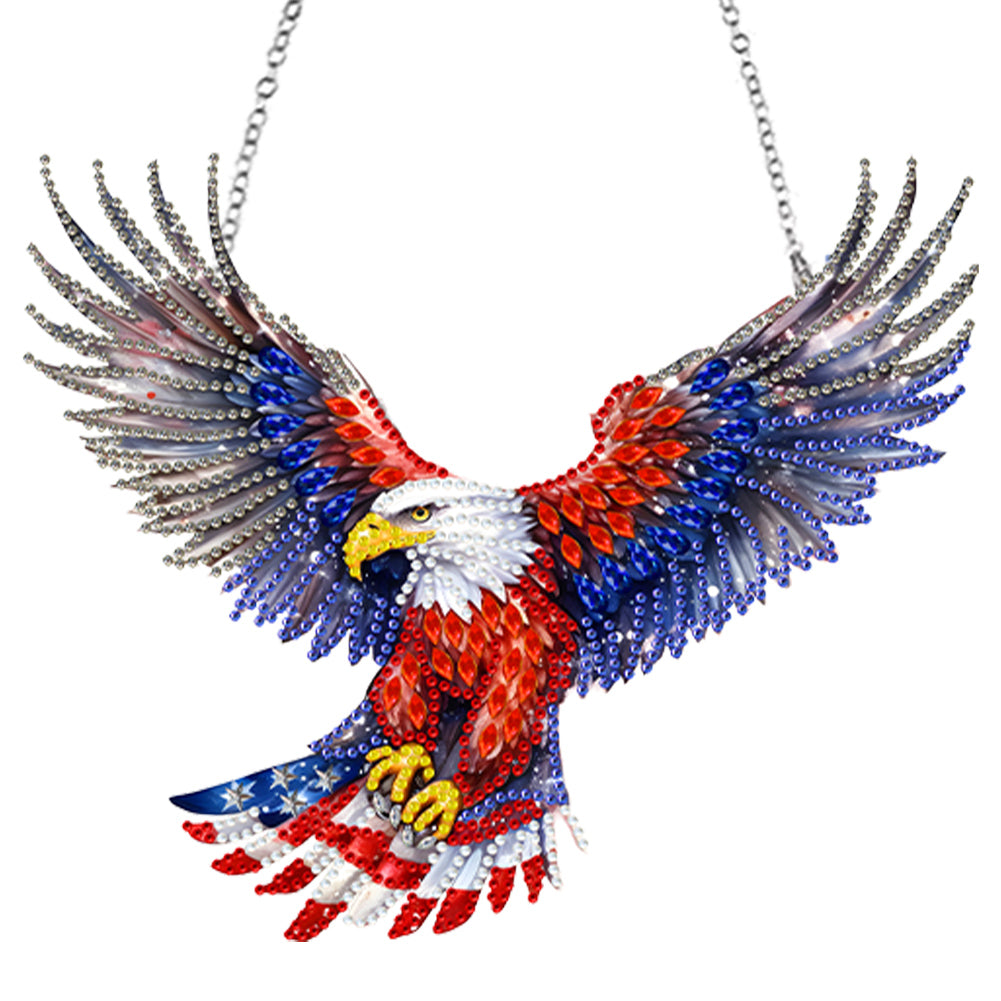 Eagle Diamond Art Hanging Pendant Diamond Painting Home Decor for Window Decor