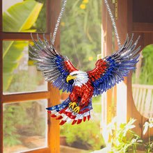 Load image into Gallery viewer, Eagle Diamond Art Hanging Pendant Diamond Painting Home Decor for Window Decor
