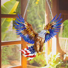 Load image into Gallery viewer, Eagle Diamond Art Hanging Pendant Diamond Painting Home Decor for Window Decor
