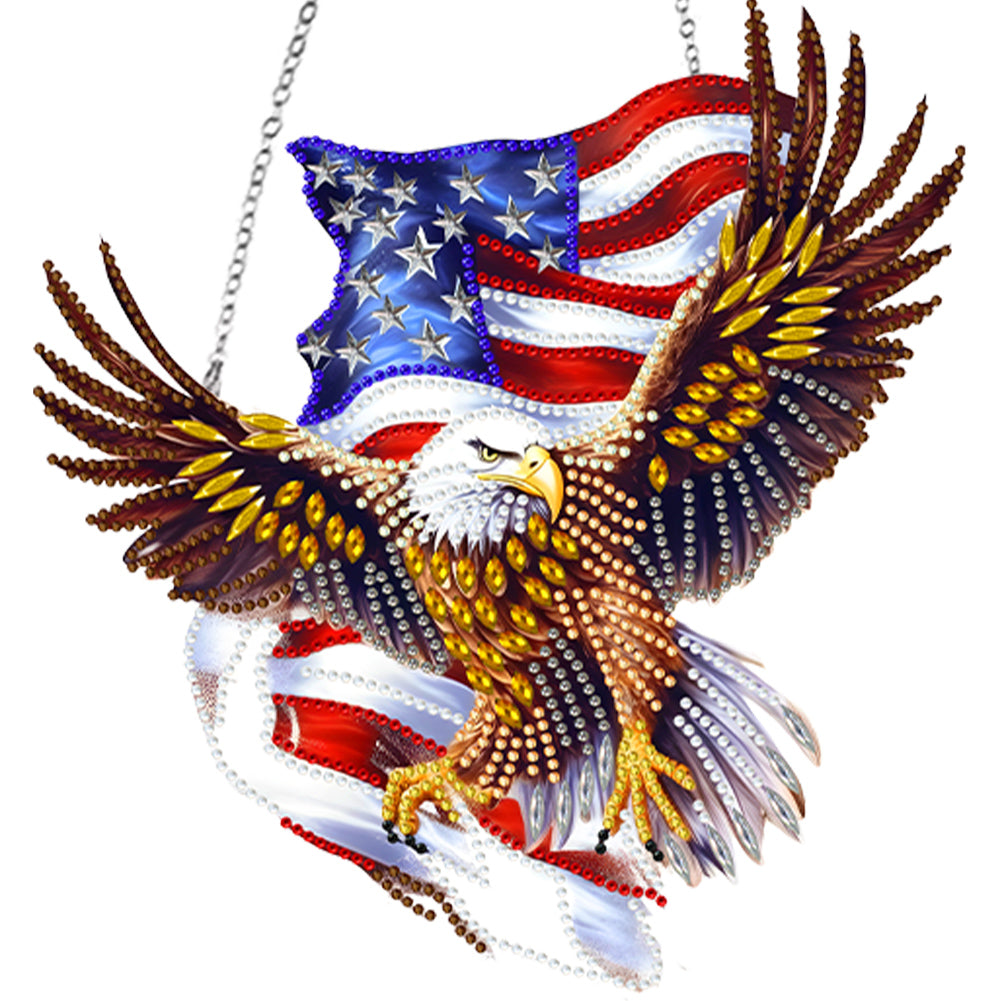 Eagle Diamond Art Hanging Pendant Diamond Painting Home Decor for Window Decor