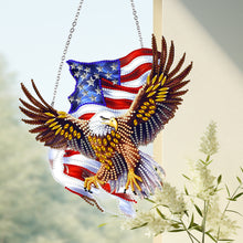 Load image into Gallery viewer, Eagle Diamond Art Hanging Pendant Diamond Painting Home Decor for Window Decor

