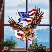 Load image into Gallery viewer, Eagle Diamond Art Hanging Pendant Diamond Painting Home Decor for Window Decor
