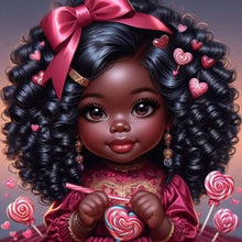 Load image into Gallery viewer, Diamond Painting - Full Round - black girl (30*30CM)
