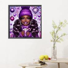 Load image into Gallery viewer, Diamond Painting - Full Round - black girl (30*30CM)
