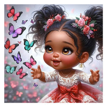 Load image into Gallery viewer, Diamond Painting - Full Round - black girl (30*30CM)
