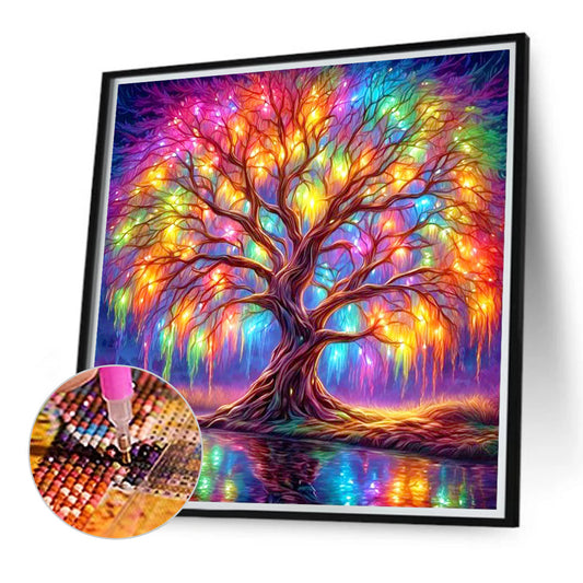 Diamond Painting - Full Round - colorful tree of life (40*40CM)