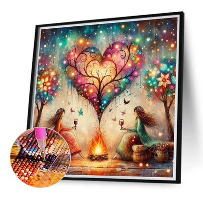 Diamond Painting - Full Round - colorful tree of life (40*40CM)