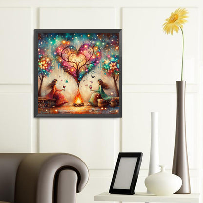 Diamond Painting - Full Round - colorful tree of life (40*40CM)