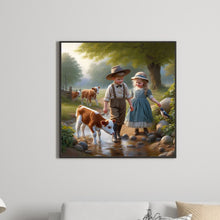 Load image into Gallery viewer, Diamond Painting - Full Round - Country farm kid (30*30CM)
