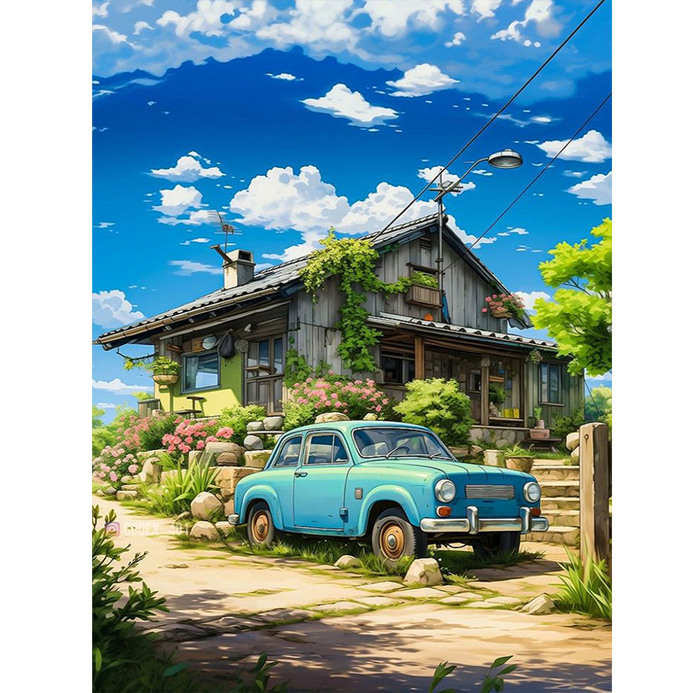 Diamond Painting - Full Round - country classic car (30*40CM)