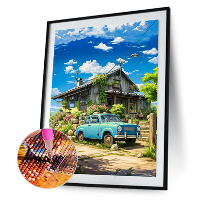 Diamond Painting - Full Round - country classic car (30*40CM)