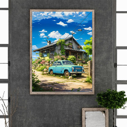 Diamond Painting - Full Round - country classic car (30*40CM)