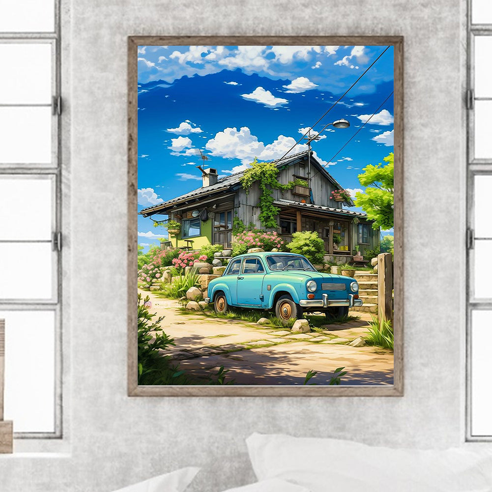 Diamond Painting - Full Round - country classic car (30*40CM)