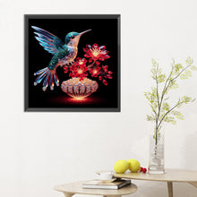 Load image into Gallery viewer, Diamond Painting - Full Round - Bird holding flower in mouth (30*30CM)
