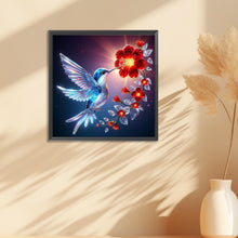 Load image into Gallery viewer, Diamond Painting - Full Round - Bird holding flower in mouth (30*30CM)
