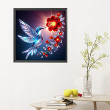 Load image into Gallery viewer, Diamond Painting - Full Round - Bird holding flower in mouth (30*30CM)
