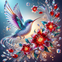 Load image into Gallery viewer, Diamond Painting - Full Round - Bird holding flower in mouth (30*30CM)
