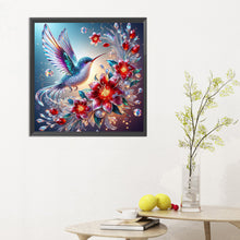 Load image into Gallery viewer, Diamond Painting - Full Round - Bird holding flower in mouth (30*30CM)
