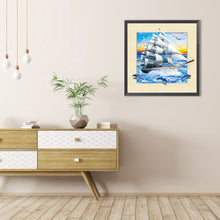 Load image into Gallery viewer, AB Diamond Painting - Full Round - Long sail breaks the waves (40*40CM)
