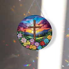 Load image into Gallery viewer, Cross Diamond Painting Art Pendant Colorful Diamond Drawing Hanging Ornament
