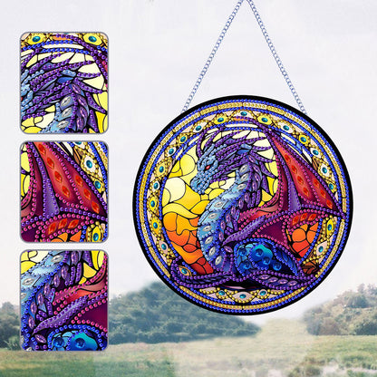 Pterosaur Diamond Painting Art Pendant Acrylic Diamond Drawing Hanging Ornament