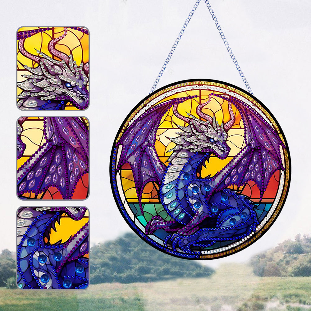 Pterosaur Diamond Painting Art Pendant Acrylic Diamond Drawing Hanging Ornament