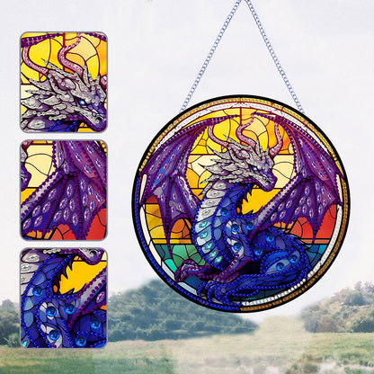Pterosaur Diamond Painting Art Pendant Acrylic Diamond Drawing Hanging Ornament