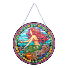 Load image into Gallery viewer, Mermaid Diamond Painting Art Pendant Acrylic Diamond Drawing Hanging Ornament
