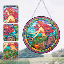 Load image into Gallery viewer, Mermaid Diamond Painting Art Pendant Acrylic Diamond Drawing Hanging Ornament
