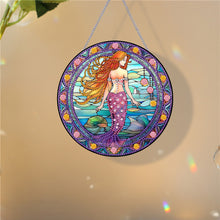 Load image into Gallery viewer, Mermaid Diamond Painting Art Pendant Acrylic Diamond Drawing Hanging Ornament
